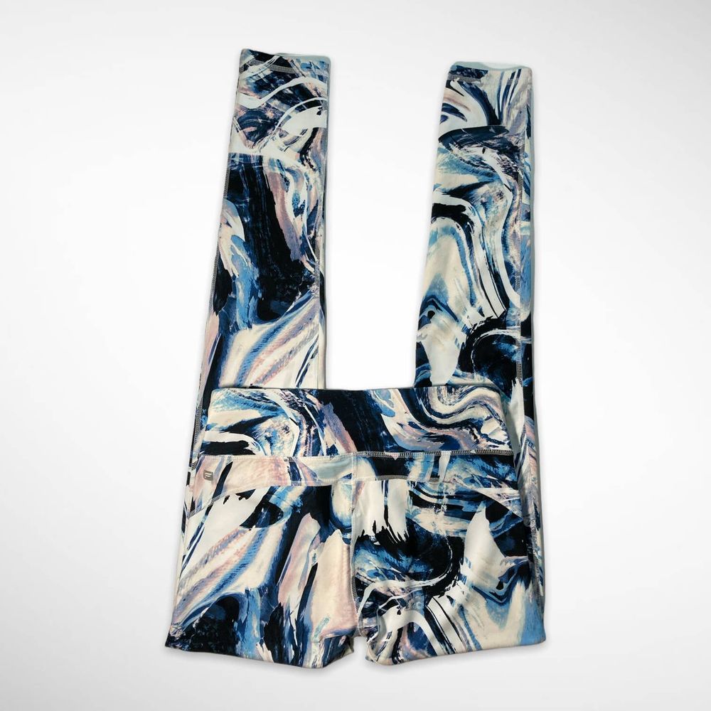 Fabletics Mid-Rise PureLuxe Frosted Marble Leggings, Small